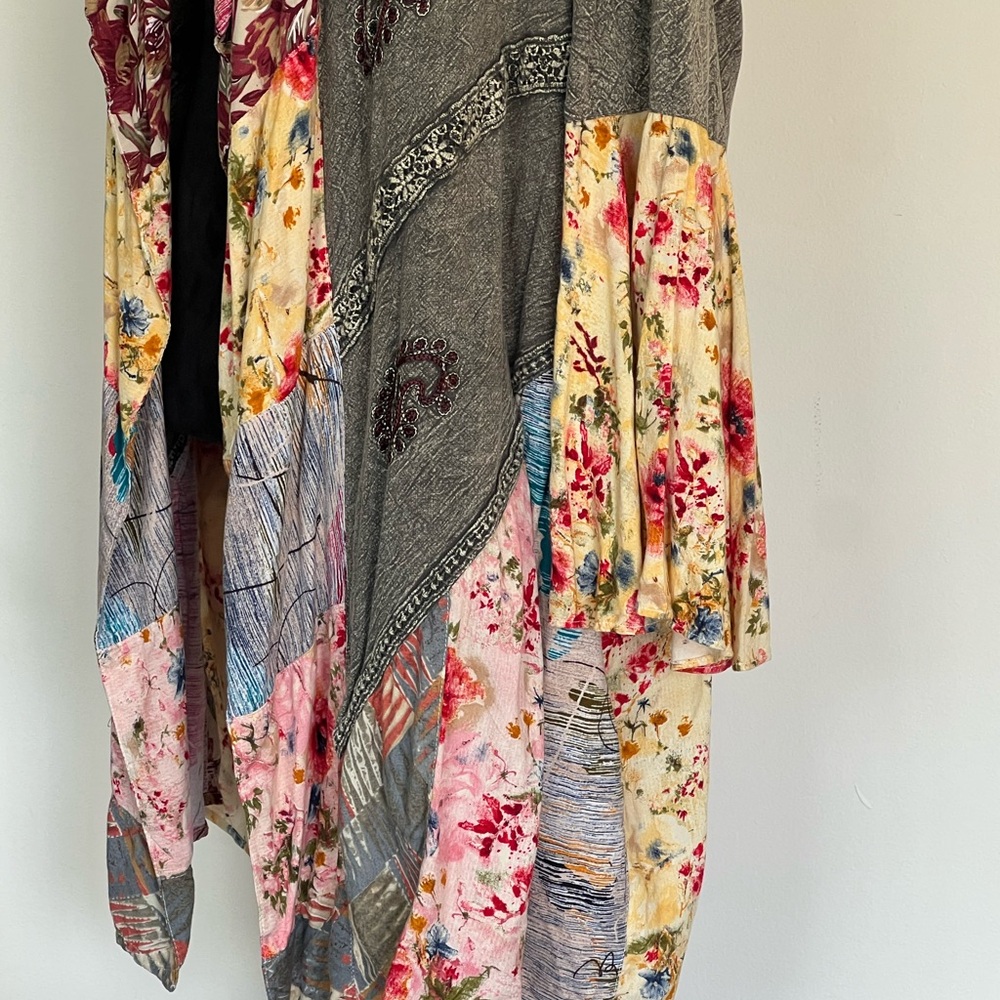 Young Threads Patchwork Bohemian-Style Kimono Car… - image 6